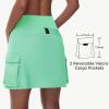 imageWomens 16quot 20quot Hiking Cargo Skort Skirt  High Waisted Golf Dressy Casual Workout Sport Skirt with Liner Quick DryMint Cream