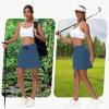 imageWomens 16quot 20quot Hiking Cargo Skort Skirt  High Waisted Golf Dressy Casual Workout Sport Skirt with Liner Quick DryNavy Blue