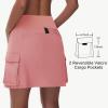 imageWomens 16quot 20quot Hiking Cargo Skort Skirt  High Waisted Golf Dressy Casual Workout Sport Skirt with Liner Quick DryPeach