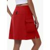 imageWomens 16quot 20quot Hiking Cargo Skort Skirt  High Waisted Golf Dressy Casual Workout Sport Skirt with Liner Quick DryRed