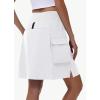 imageWomens 16quot 20quot Hiking Cargo Skort Skirt  High Waisted Golf Dressy Casual Workout Sport Skirt with Liner Quick DryWhite