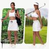 imageWomens 16quot 20quot Hiking Cargo Skort Skirt  High Waisted Golf Dressy Casual Workout Sport Skirt with Liner Quick DryWhite
