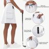 imageWomens 16quot 20quot Hiking Cargo Skort Skirt  High Waisted Golf Dressy Casual Workout Sport Skirt with Liner Quick DryWhite