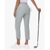 imageWomens Golf Pants Stretch with Zipper Pockets 78 Ankle Petite Slacks for Travel Casual Athletic Yoga Work BusinessLight Grey