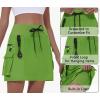 imageWomens Hiking Cargo Skort Skirt High Waisted Golf Dressy Casual with Zipper Pockets Workout Sport Quick Dry SkirtsArmy Green