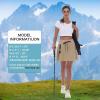 imageWomens Hiking Cargo Skort Skirt High Waisted Golf Dressy Casual with Zipper Pockets Workout Sport Quick Dry SkirtsBrown
