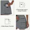 imageWomens Hiking Cargo Skort Skirt High Waisted Golf Dressy Casual with Zipper Pockets Workout Sport Quick Dry SkirtsDark Gray
