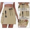 imageWomens Hiking Cargo Skort Skirt High Waisted Golf Dressy Casual with Zipper Pockets Workout Sport Quick Dry SkirtsDark Khaki