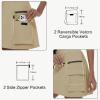 imageWomens Hiking Cargo Skort Skirt High Waisted Golf Dressy Casual with Zipper Pockets Workout Sport Quick Dry SkirtsDark Khaki