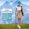 imageWomens Hiking Cargo Skort Skirt High Waisted Golf Dressy Casual with Zipper Pockets Workout Sport Quick Dry SkirtsDark Khaki