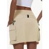 imageWomens Hiking Cargo Skort Skirt High Waisted Golf Dressy Casual with Zipper Pockets Workout Sport Quick Dry SkirtsKhaki