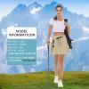 imageWomens Hiking Cargo Skort Skirt High Waisted Golf Dressy Casual with Zipper Pockets Workout Sport Quick Dry SkirtsKhaki