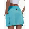 imageWomens Hiking Cargo Skort Skirt High Waisted Golf Dressy Casual with Zipper Pockets Workout Sport Quick Dry SkirtsLight Blue