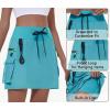 imageWomens Hiking Cargo Skort Skirt High Waisted Golf Dressy Casual with Zipper Pockets Workout Sport Quick Dry SkirtsLight Blue