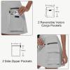 imageWomens Hiking Cargo Skort Skirt High Waisted Golf Dressy Casual with Zipper Pockets Workout Sport Quick Dry SkirtsLight Grey