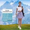 imageWomens Hiking Cargo Skort Skirt High Waisted Golf Dressy Casual with Zipper Pockets Workout Sport Quick Dry SkirtsLilac