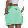imageWomens Hiking Cargo Skort Skirt High Waisted Golf Dressy Casual with Zipper Pockets Workout Sport Quick Dry SkirtsMint Cream