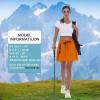 imageWomens Hiking Cargo Skort Skirt High Waisted Golf Dressy Casual with Zipper Pockets Workout Sport Quick Dry SkirtsOrange
