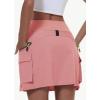 imageWomens Hiking Cargo Skort Skirt High Waisted Golf Dressy Casual with Zipper Pockets Workout Sport Quick Dry SkirtsPeach