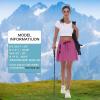 imageWomens Hiking Cargo Skort Skirt High Waisted Golf Dressy Casual with Zipper Pockets Workout Sport Quick Dry SkirtsPink