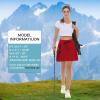 imageWomens Hiking Cargo Skort Skirt High Waisted Golf Dressy Casual with Zipper Pockets Workout Sport Quick Dry SkirtsRed