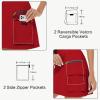 imageWomens Hiking Cargo Skort Skirt High Waisted Golf Dressy Casual with Zipper Pockets Workout Sport Quick Dry SkirtsRed