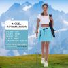 imageWomens Hiking Cargo Skort Skirt High Waisted Golf Dressy Casual with Zipper Pockets Workout Sport Quick Dry SkirtsSky Blue