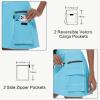 imageWomens Hiking Cargo Skort Skirt High Waisted Golf Dressy Casual with Zipper Pockets Workout Sport Quick Dry SkirtsSky Blue