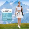 imageWomens Hiking Cargo Skort Skirt High Waisted Golf Dressy Casual with Zipper Pockets Workout Sport Quick Dry SkirtsWhite