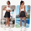 imageWomens Pleated Tennis Skirt  Golf Skorts for Woman High Waisted Lightweight Athletic Pickleball Skorts with PocketsBlack