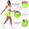 imageWomens Pleated Tennis Skirt  Golf Skorts for Woman High Waisted Lightweight Athletic Pickleball Skorts with PocketsBright Green