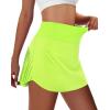 imageWomens Pleated Tennis Skirt  Golf Skorts for Woman High Waisted Lightweight Athletic Pickleball Skorts with PocketsBright Green