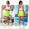 imageWomens Pleated Tennis Skirt  Golf Skorts for Woman High Waisted Lightweight Athletic Pickleball Skorts with PocketsBright Green