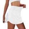 imageWomens Pleated Tennis Skirt  Golf Skorts for Woman High Waisted Lightweight Athletic Pickleball Skorts with PocketsWhite