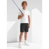 imageYouth Boys Golf Shorts Stretch Lightweight Kids School Uniform Clothes Flat Front Casual Khaki Hybrid Chino Dress ShortBlack