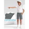 imageYouth Boys Golf Shorts Stretch Lightweight Kids School Uniform Clothes Flat Front Casual Khaki Hybrid Chino Dress ShortGrey