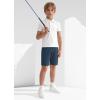 imageYouth Boys Golf Shorts Stretch Lightweight Kids School Uniform Clothes Flat Front Casual Khaki Hybrid Chino Dress ShortNavy
