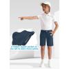 imageYouth Boys Golf Shorts Stretch Lightweight Kids School Uniform Clothes Flat Front Casual Khaki Hybrid Chino Dress ShortNavy