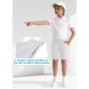 imageYouth Boys Golf Shorts Stretch Lightweight Kids School Uniform Clothes Flat Front Casual Khaki Hybrid Chino Dress ShortWhite
