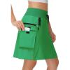 image20quot Womens Hiking Cargo Skorts Skirts with Zipper Pockets Knee Length Golf Tummy Control Quick Dry Long SkortGreen