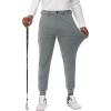 imageMens Golf Joggers Pants Belt Loops Slim Fit Stretchy Sweatpants Work Travel Dress Casual Tapered Pants Quick Dry UPF5004gray