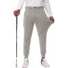 imageMens Golf Joggers Pants Belt Loops Slim Fit Stretchy Sweatpants Work Travel Dress Casual Tapered Pants Quick Dry UPF5007light Brown