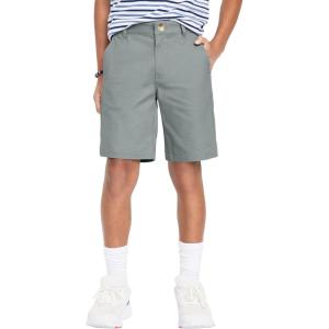 imageYouth Boys Golf Shorts Stretch Lightweight Kids School Uniform Clothes Flat Front Casual Khaki Hybrid Chino Dress ShortLight Grey