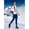 imageWomens Fleece Lined Hiking Joggers Pants Hight Waist Water Resistant Winter Cold Weather Thermal Sweatpant Cargo PocketNavy Blue
