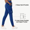 imageWomens Fleece Lined Hiking Joggers Pants Hight Waist Water Resistant Winter Cold Weather Thermal Sweatpant Cargo PocketNavy Blue