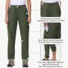 imageWomens Hiking Cargo Pants Quick Dry Lightweight Water Resistant UPF 50 Travel Athletic Pants with Zipper PocketsArmy Green