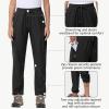 imageWomens Hiking Cargo Pants Quick Dry Lightweight Water Resistant UPF 50 Travel Athletic Pants with Zipper PocketsBlack