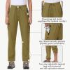 imageWomens Hiking Cargo Pants Quick Dry Lightweight Water Resistant UPF 50 Travel Athletic Pants with Zipper PocketsKhaki