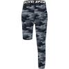 imageYouth Boys One Leg Compression Pants  34 Kids Basketball Tights Girls Football Soccer Leggings Sports Base LayerCamo Grey Right Long