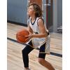 imageYouth Boys One Leg Compression Pants  34 Kids Basketball Tights Girls Football Soccer Leggings Sports Base LayerGrey Left Long